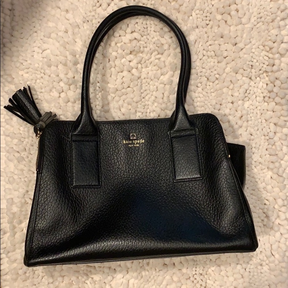 Perfect Kate Spade black pebbled leather bag!